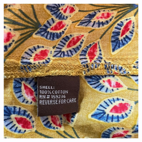 J. McLaughlin Womens Multicolor Gold Red Blue Long Sleeve Button Up Shirt - Picture 9 of 9